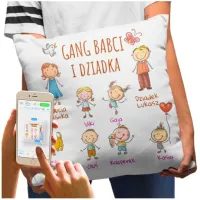 Prezent DZIEŃ BABCI i DZIADKA personalizowana poduszka GANG kreator online