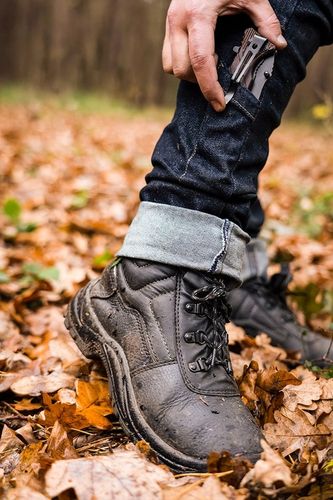 NEO Spodnie Robocze Męskie Jeans z Paskiem - Seria DENIM Stretch MOCNE na Arena.pl