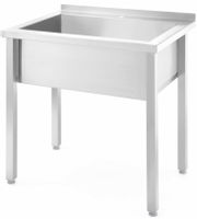 BASEN GASTRONOMICZNY NIERDZEWNY ZE STALI 1-KOMOROWY 100X60X85 HENDI 816714