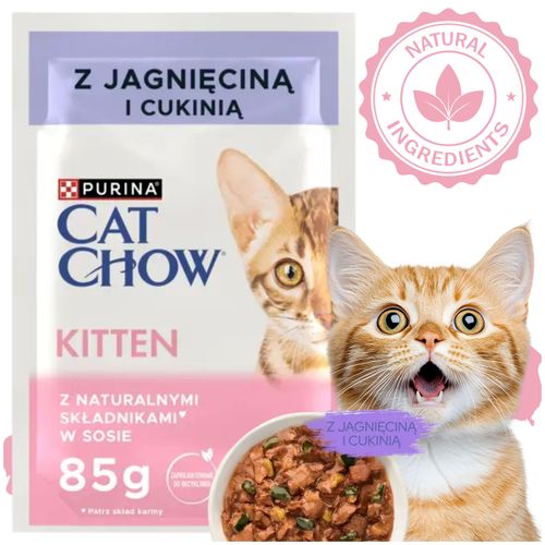 karma mokra dla kociąt purina cat chow kitten jagnięcina z cukinią 85 g na Arena.pl