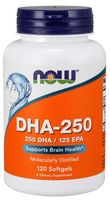 NOW FOODS DHA-250 Kwas dokozaheksaenowy (120 kaps.)