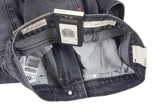 Damskie jeansy Levi's 70's High Flare A08990012 Black Worn In Levis W27/L30 na Arena.pl