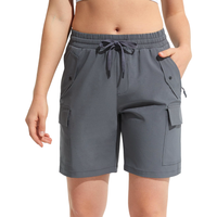 Spodenki Damskie Cargo Szorty Sportowe Trekkingowe Szare XL Lekkie