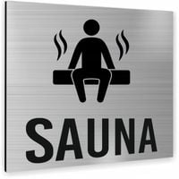 Tabliczka SAUNA NAPIS Tablica nierdzewna PIKTOGRAM ALUMINIUM