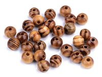 KORALIKI DREWNIANE STRIP RĘKODZIEŁO BIŻUTERIA ŚREDNIA SOSNA 8MM 30SZT