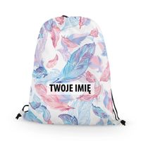 WORKO-PLECAK DZIECIĘCY z Twoim imieniem Kolorowe pióra 129