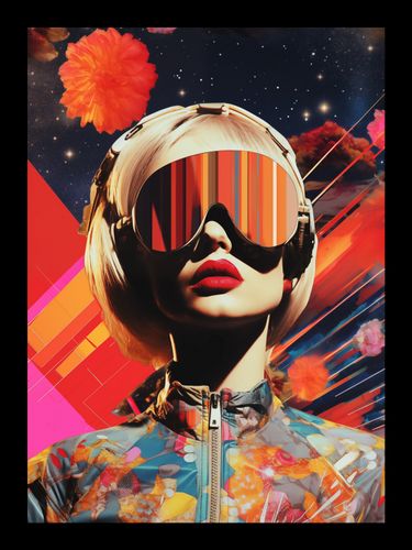 Plakat 13x18cm Retrofuturystyczna Muza na Arena.pl