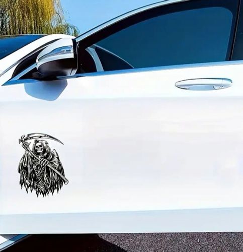 Naklejka Wlepa Reaper Czacha Symbol Kostucha Śmierć Żniwiarz Game Over End na Arena.pl