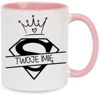 KUBEK PREZENT DLA DZIEWCZYNY KOLEŻANKI Z IMIENIEM URODZINY DZIEŃ KOBIET