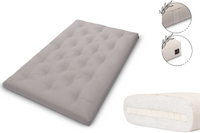 Materac z lateksem 120x200 - Pascall Futon Slim Latex - Szary