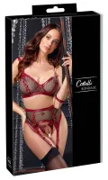 cottelli bondage bra set l - komplet bielizny z siateczki i matu,