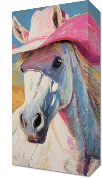 Obraz 20x40cm Różowy Kapelusz zdjęcie 1