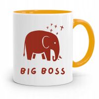 Kubek Żółty Prezent Dla Szefa Big Boss Z Nadrukiem Ze Zdjęciem