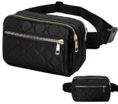 Czarna wodoodporna nerka damska saszetka na pas ramię biodrówka