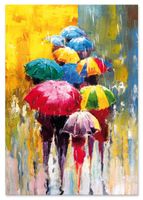 Plakat abstrakcja kolorowe parasole 30x40 cm