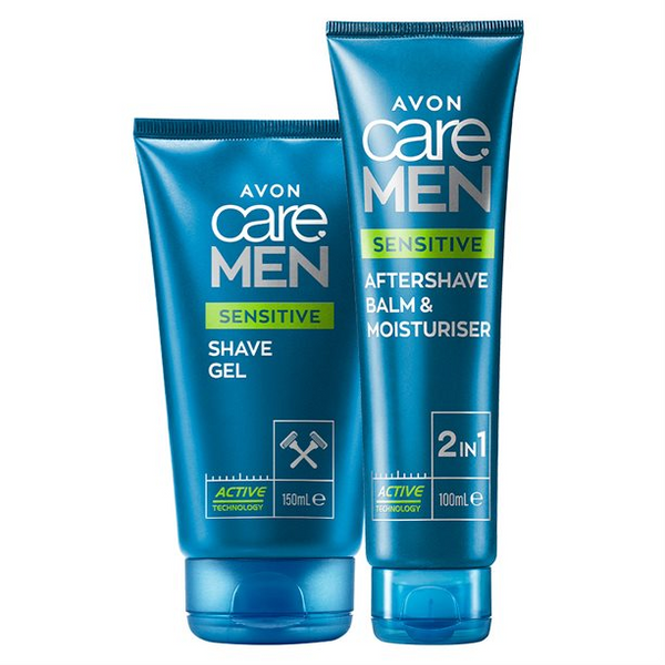 Avon Care Men Sensitive Zestaw [Żel + Balsam] zdjęcie 1