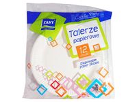 Talerze jednorazowe 18cm 12 szt