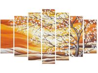 80CM 140CM OBRAZ 7 ELEM KWITNĄCE DRZEWO ŚCIENNY
