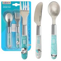 CANPOL Zestaw sztućców ze stali nierdzewnej EXOTIC ANIMALS 9/477