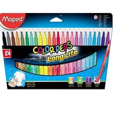 Flamastry Colorpeps trójkątne, 24 kolory zdjęcie 1