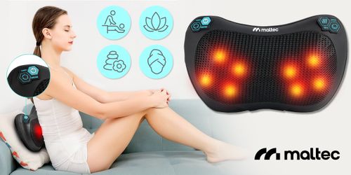Masażer Poduszka Masująca Shiatsu Do Pleców Karku Nóg Ciała Grzejący na Arena.pl