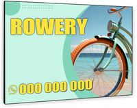 TABLICZKA REKLAMOWA szyld z dibondu nadruk 40x30 cm ROWERY