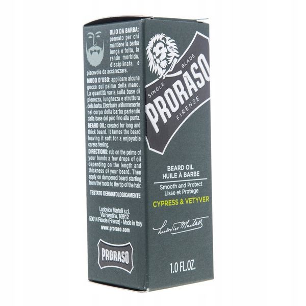 Proraso Cypress Vetyver olejek do brody 30 ml zdjęcie 5