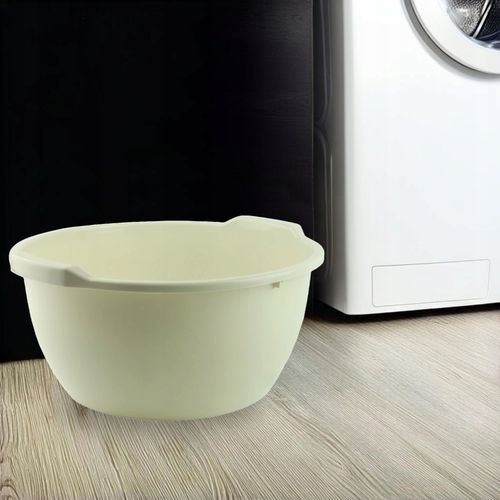 MISKA OKRĄGŁA UNIWERSALNA MISA DO ŁAZIENKI OGRODU NA PRANIE OWOCE 8L ECRU na Arena.pl