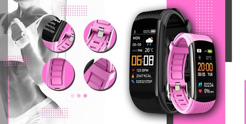 Smartband Giewont Fit&GO Duo GW200-4 - Black + Pasek Think Pink na Arena.pl
