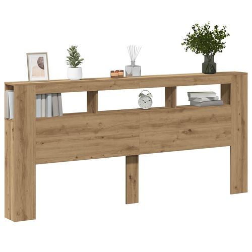 Wezgłowie łóżka z LED, dąb artisan, 220x18,5x103,5 cm na Arena.pl