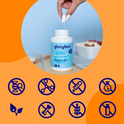 GLUKOZAMINA CHONDROITYNA MSM KOMPLEKS i witamina D3 120 tabs. gloryfeel na Arena.pl