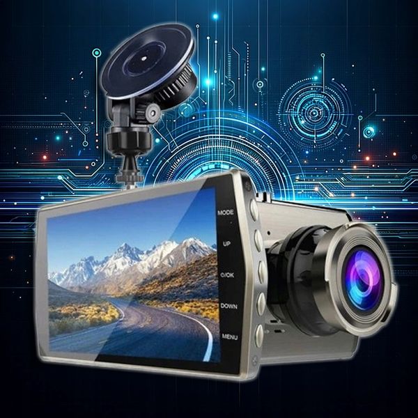 KAMERA DO SAMOCHODU REJESTRATOR JAZDY PRZÓD i TYŁ WIDEO REJESTRATOR Menu PL zdjęcie 2