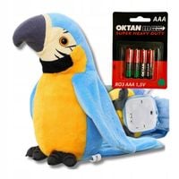 PAPUGA GADAJĄCA POWTARZAJĄCA TAŃCZY MÓWI MÓWIĄCA MASKOTKA + BATERIE GRATIS
