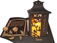 TATA TACIE ZNICZ LAMPION NA GRÓB LATARNIA CZARNA ZE ŚWIECĄ SKOS SENTENCJA