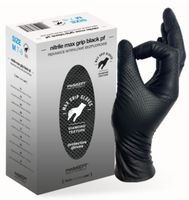rękawice nitrylowe wzmacniane max grip czarne roz. xxl - rek gu mg xx