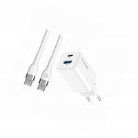 Szybka ładowarka GaN 45W 2 wejścia USB i USB-C z kablem do Xiaomi Redmi A3