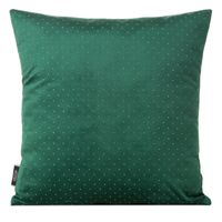 Poszewka dekoracyjna welwetowa zdobiona diamencikami 45X45 ciemnozielona