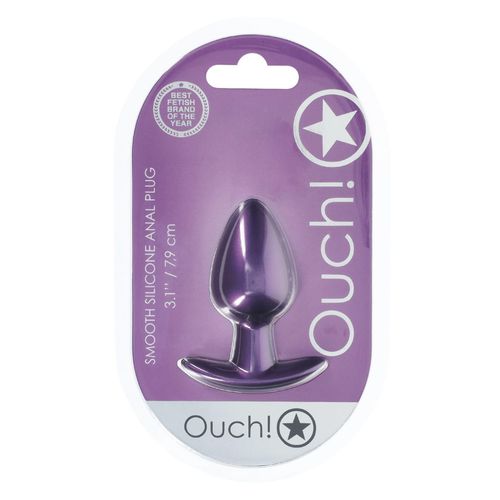 Smooth Silicone Anal Plug - Medium - 3.1 / 7,9 Cm - Metallic Purple na Arena.pl