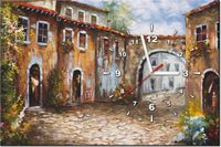 60CM 40CM ZEGAR OBRAZ UROKLIWA ULICZKA DRUK PŁÓTNO RAMA