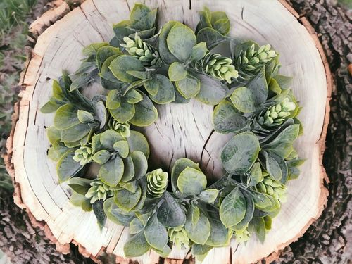 WIANEK GĘSTY BOHO NA STÓŁ ŚLUB WESELE DEKORACYJNE WIANKI Z LIŚCMI na Arena.pl