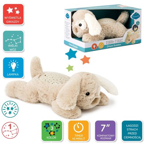 CLOUD B Pluszowy projektor dla dzieci Piesek Patch Lampka nocna na Arena.pl