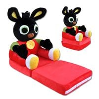 ROZKŁADANY PLUSZOWY FOTEL DLA DZIECI SOFA PUFA SIEDZISKO MASKOTKA ZAJĄC