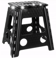 Taboret stołek podest taboret SKŁADANY Malatec czarny dla dzieci 39 cm
