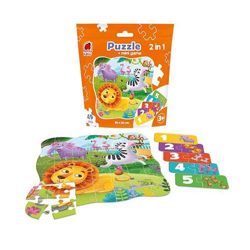 Puzzle Mini Gra Edukacyjna Zoo 49 El. Dla Dzieci Rk1140-06 na Arena.pl