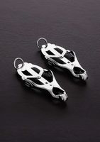 2 squeezer teaser clover nipple clamps w ring