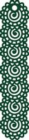 A7 Zawieszka dekor ozdoba ażurowa zielony 18x90 cm