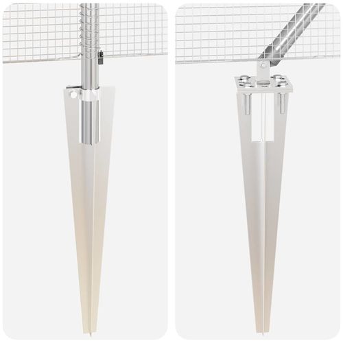 Ogrodzenie z słupkami Srebrny 0.6 x 10 m Stal na Arena.pl