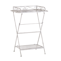 Stolik pomocniczy metalowy biały ANCUD