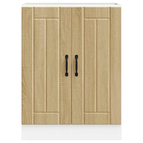 Szafka dolna zlewu „Lucca” Dąb Sonoma Drewno klejone na Arena.pl