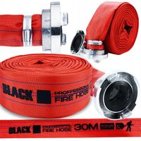 WĄŻ STRAŻACKI 1" 30M DO POMPY WODY SZAMBA MOCNY TRWAŁY PARCIANY 2 ZŁĄCZA